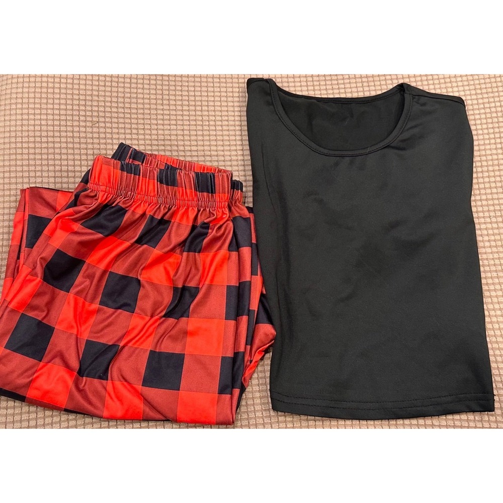 GORGLITTER Women's Pajamas Pjs Sets Crop‎ Tee & Long Panys Lounge Set XS - Picture 4 of 4
